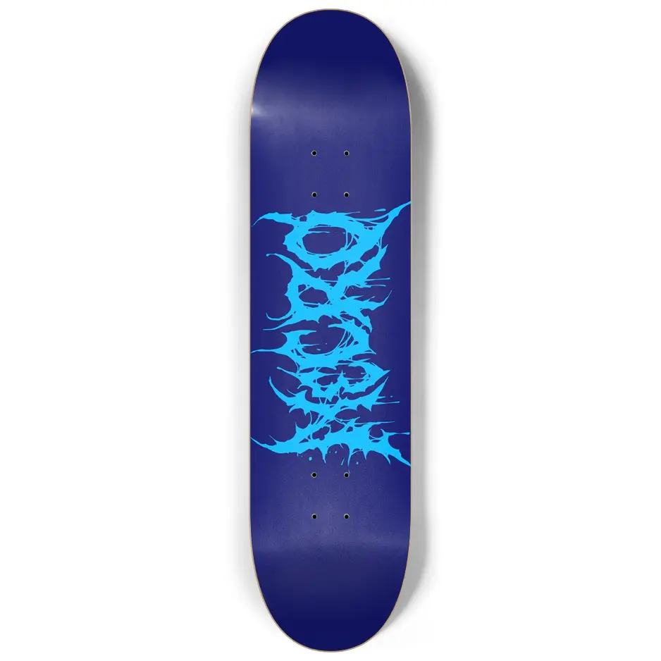 Necro - Aqua Death Metal Logo - Skateboard NECRO SUPER STORE