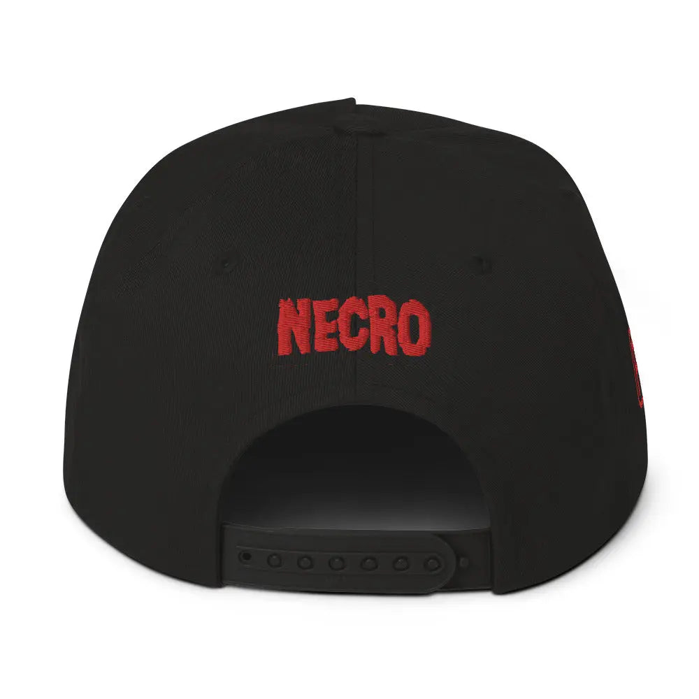 Necro - N symbol - Red/Black - Flat Bill Baseball Cap NECRO SUPER STORE