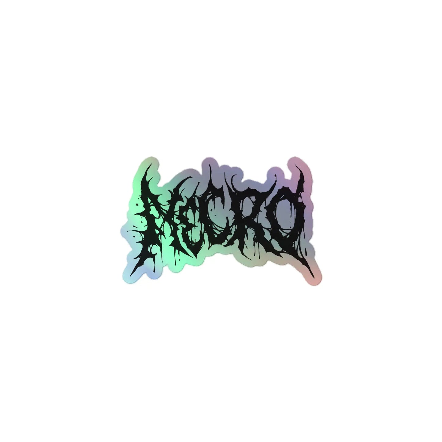 Necro - Death Metal Logo - Holographic sticker - NECRO SUPER STORE