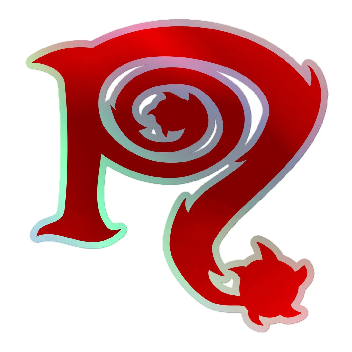 Necro - Red N Symbol - Holographic sticker - NECRO SUPER STORE