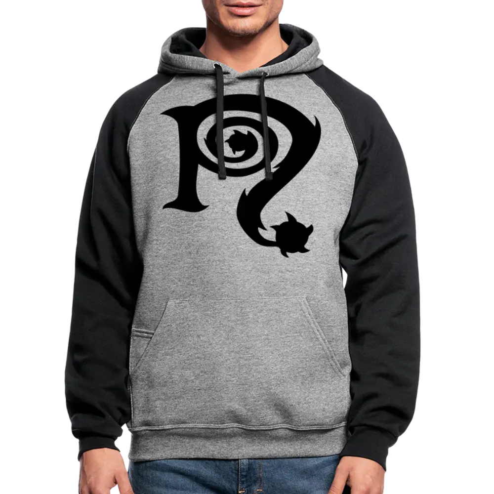 Colorblock Hoodie - heather gray/black