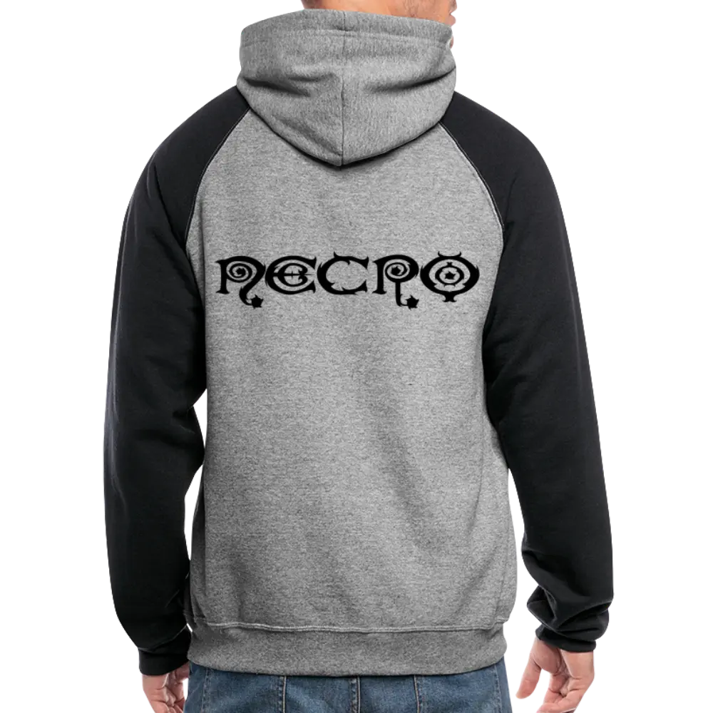 Colorblock Hoodie - heather gray/black