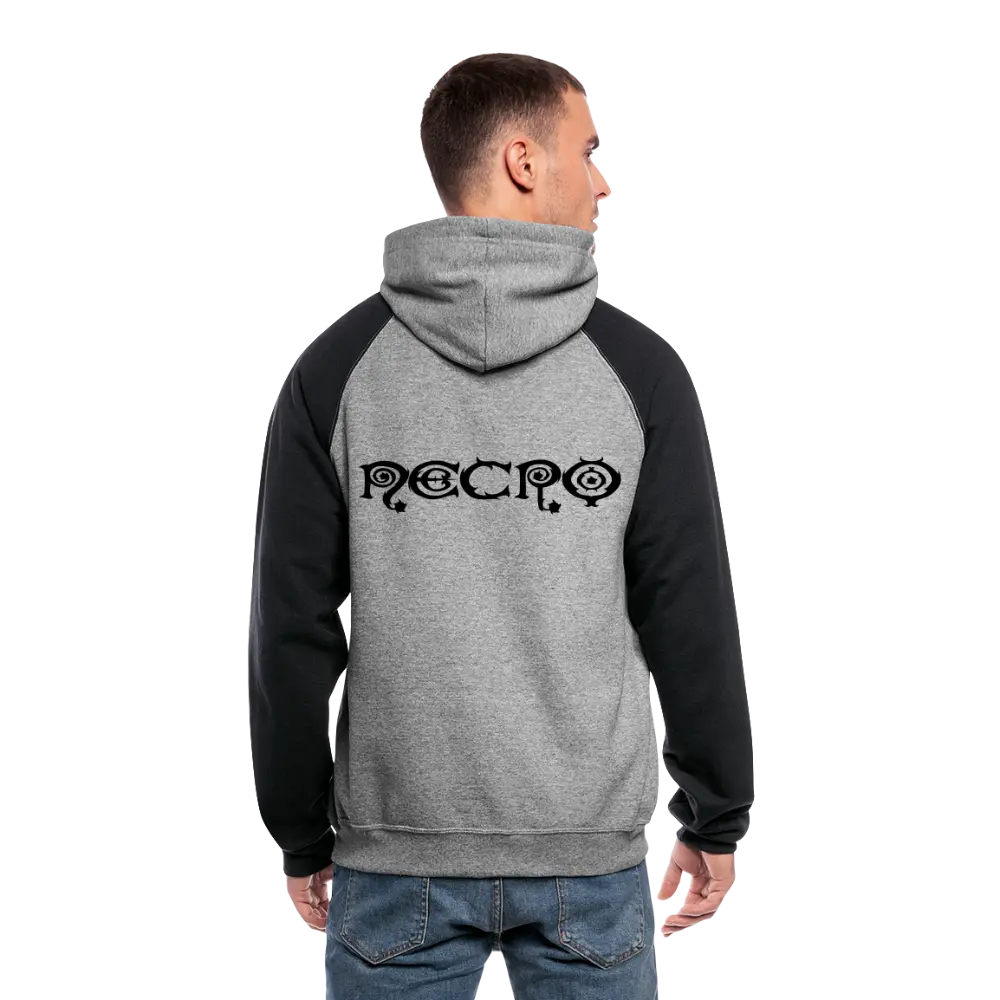 Colorblock Hoodie - heather gray/black
