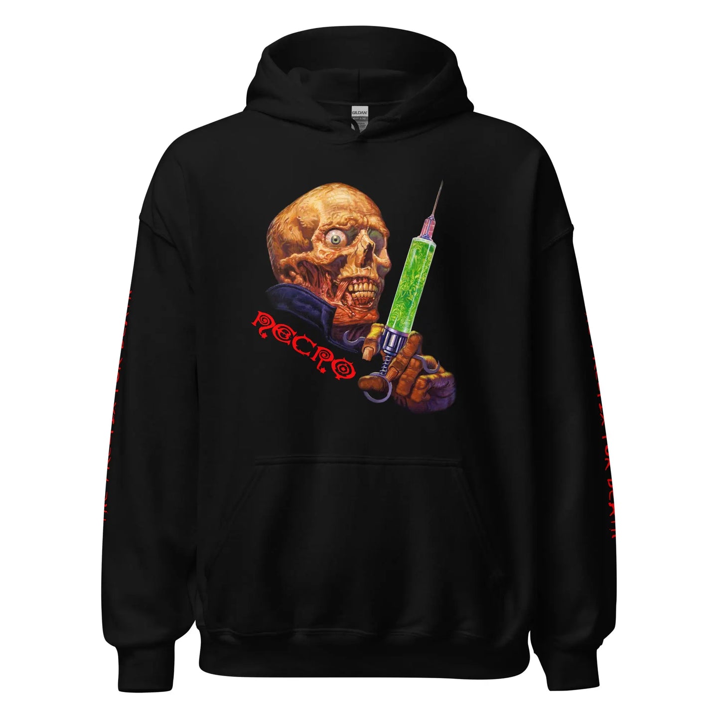 Necro - The Pre-Fix For Death - Hoodie - Front, Back & Arm Prints NECRO SUPER STORE
