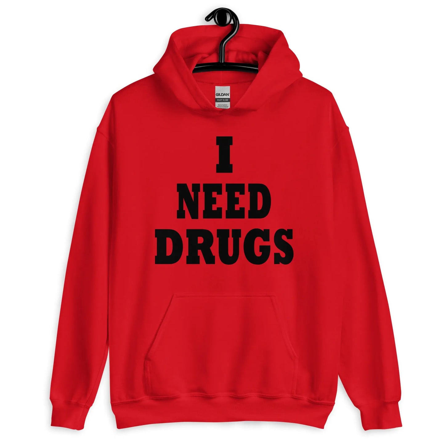 Necro - I Need Drugs - Hoodie - Gilden Heavyweight - NECRO SUPER STORE
