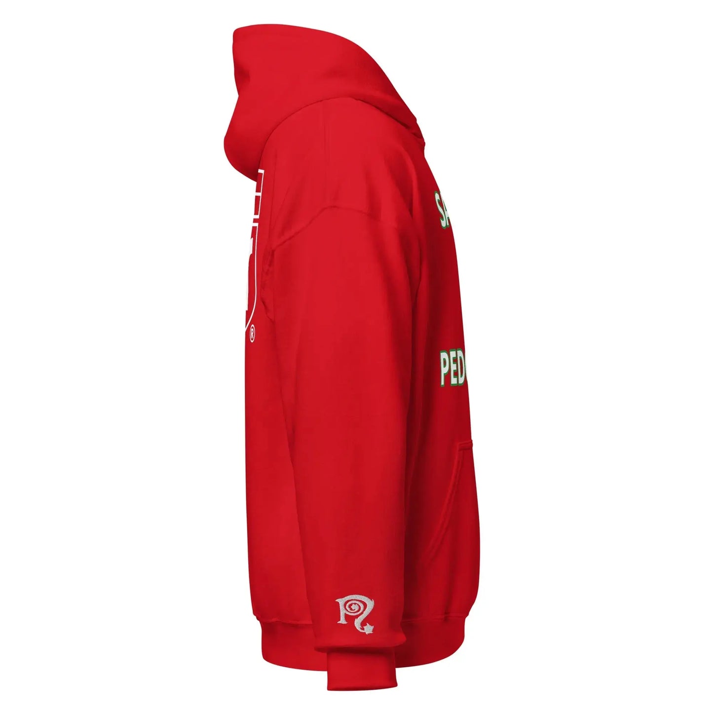 Santa is a Pedophile - Red Hoodie - Gilden Heavyweight NECRO SUPER STORE