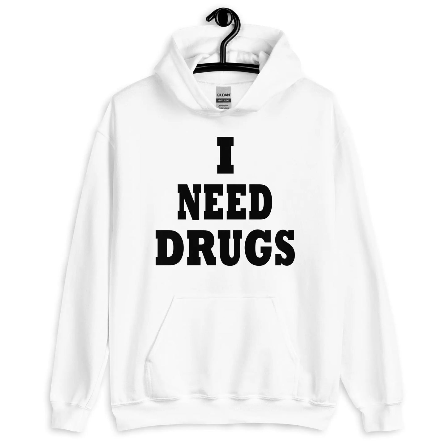 Necro - I Need Drugs - Hoodie - Gilden Heavyweight - NECRO SUPER STORE