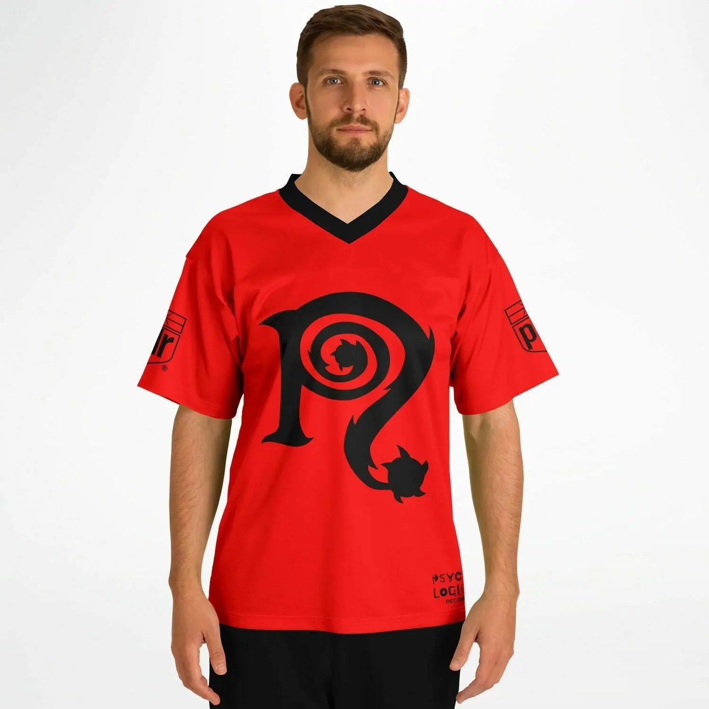 NECRO - N Symbol Red & Black - Football Jersey NECRO SUPER STORE