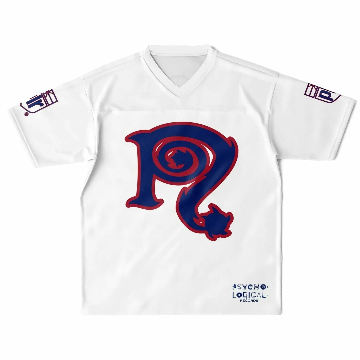 NECRO - N Symbol - Football Jersey (New York Giants Colors) NECRO SUPER STORE