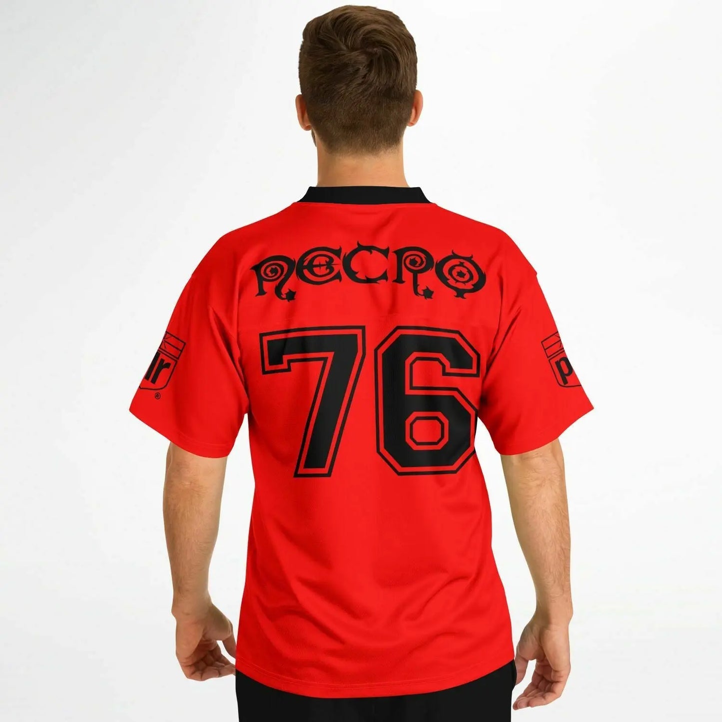 NECRO - N Symbol Red & Black - Football Jersey NECRO SUPER STORE