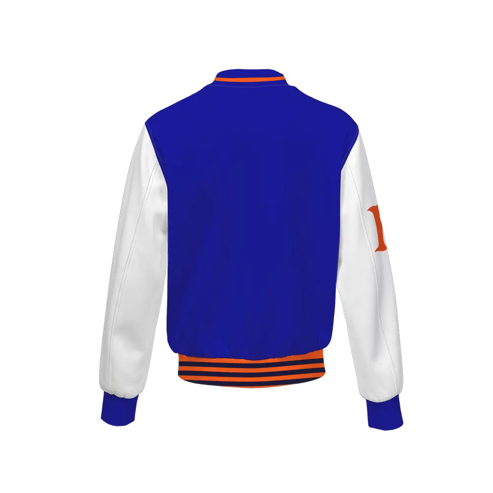 Necro - Blue/Orange/Wht - Men's Light Bomber Sports Jacket NECRO SUPER STORE
