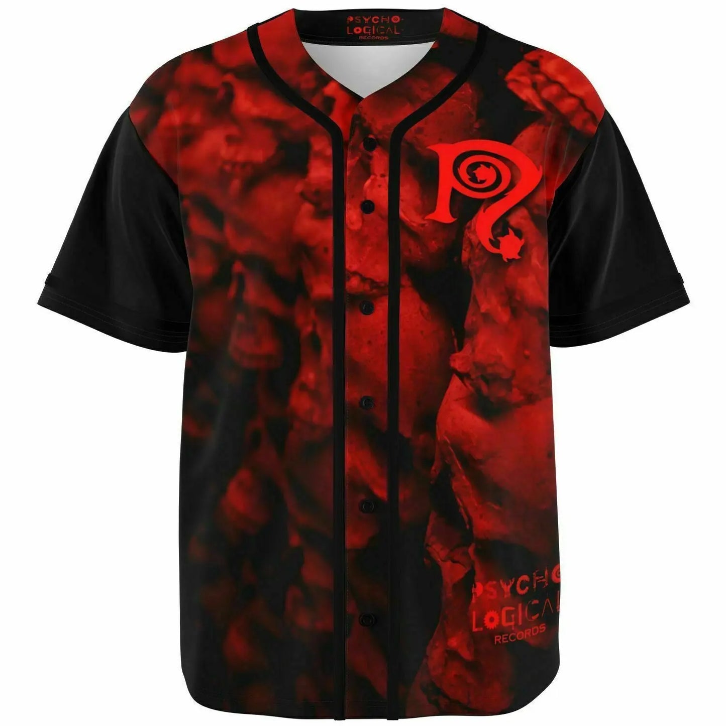 Necro - Red Skulls - Baseball Jersey NECRO SUPER STORE