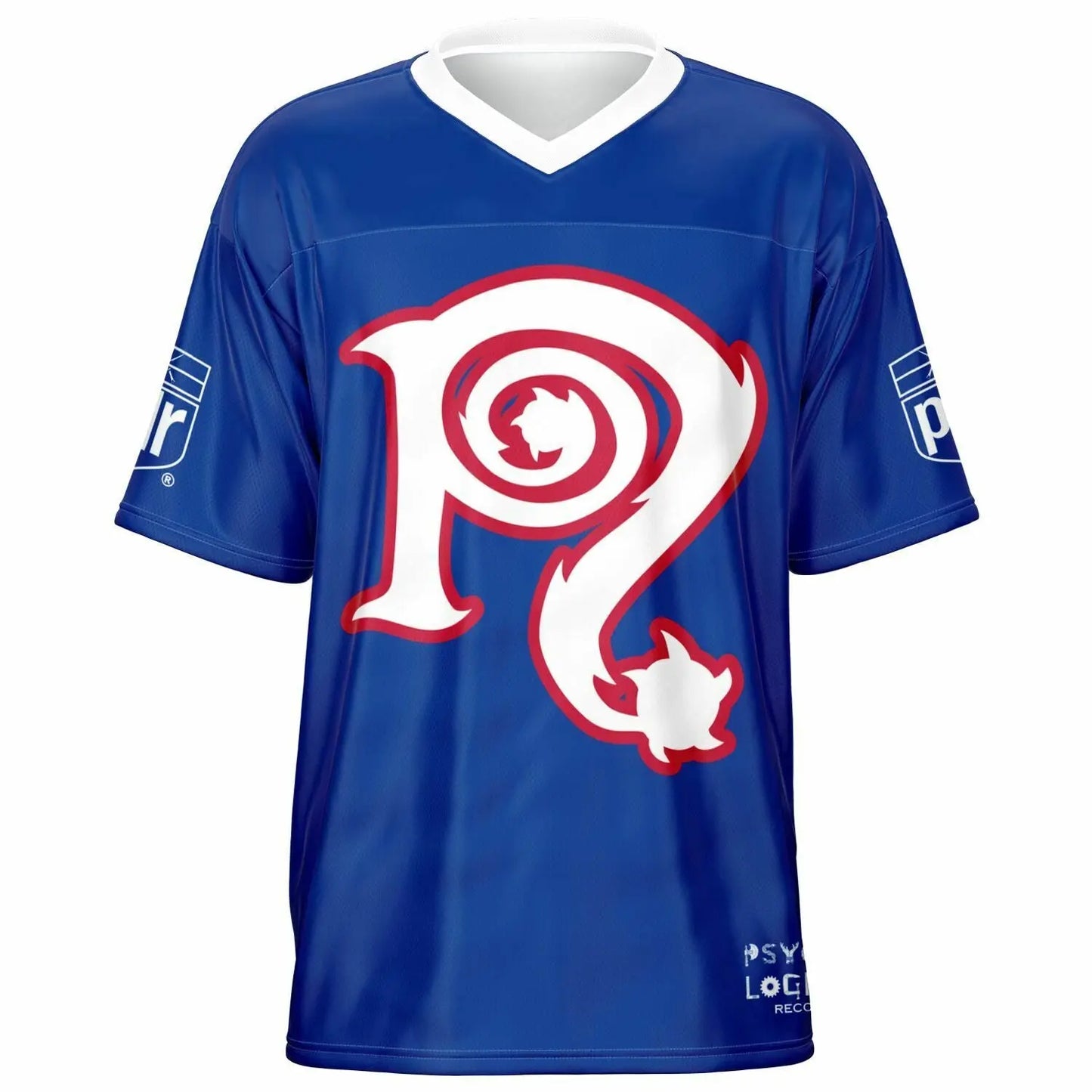 NECRO - N Symbol - Football Jersey (Buffalo Bills Colors) NECRO SUPER STORE