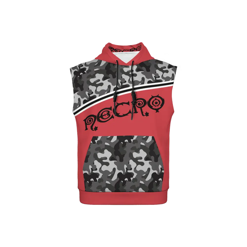 Necro - Black Logo Camo - Sleeveless Hoodie NECRO SUPER STORE