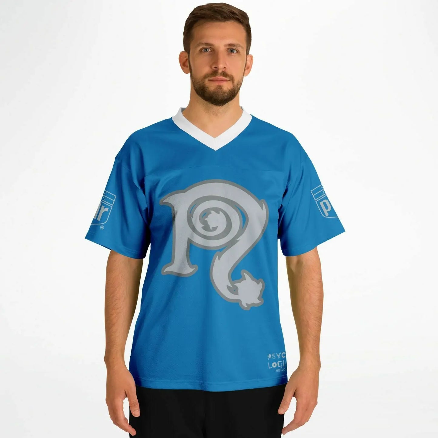 NECRO - N Symbol - Football Jersey (Detroit Lions Colors) NECRO SUPER STORE