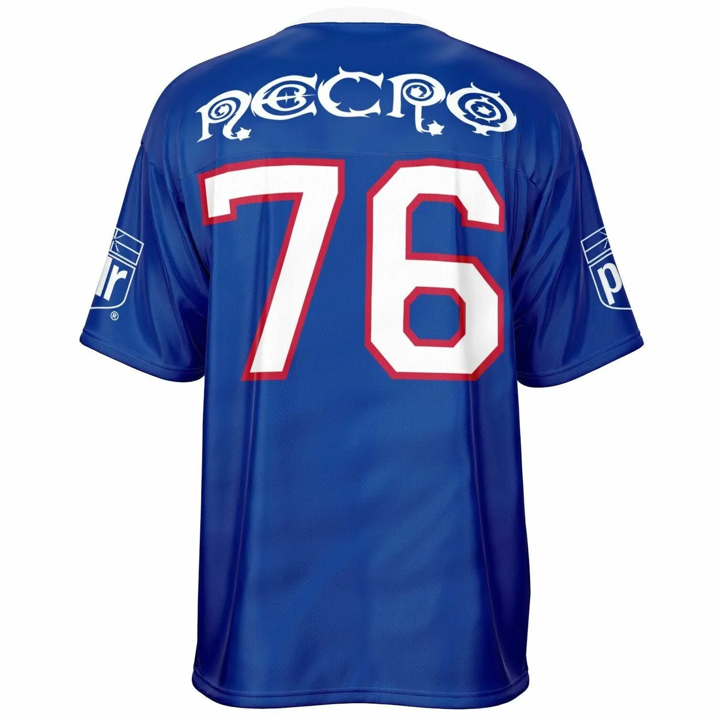 NECRO - N Symbol - Football Jersey (Buffalo Bills Colors) NECRO SUPER STORE