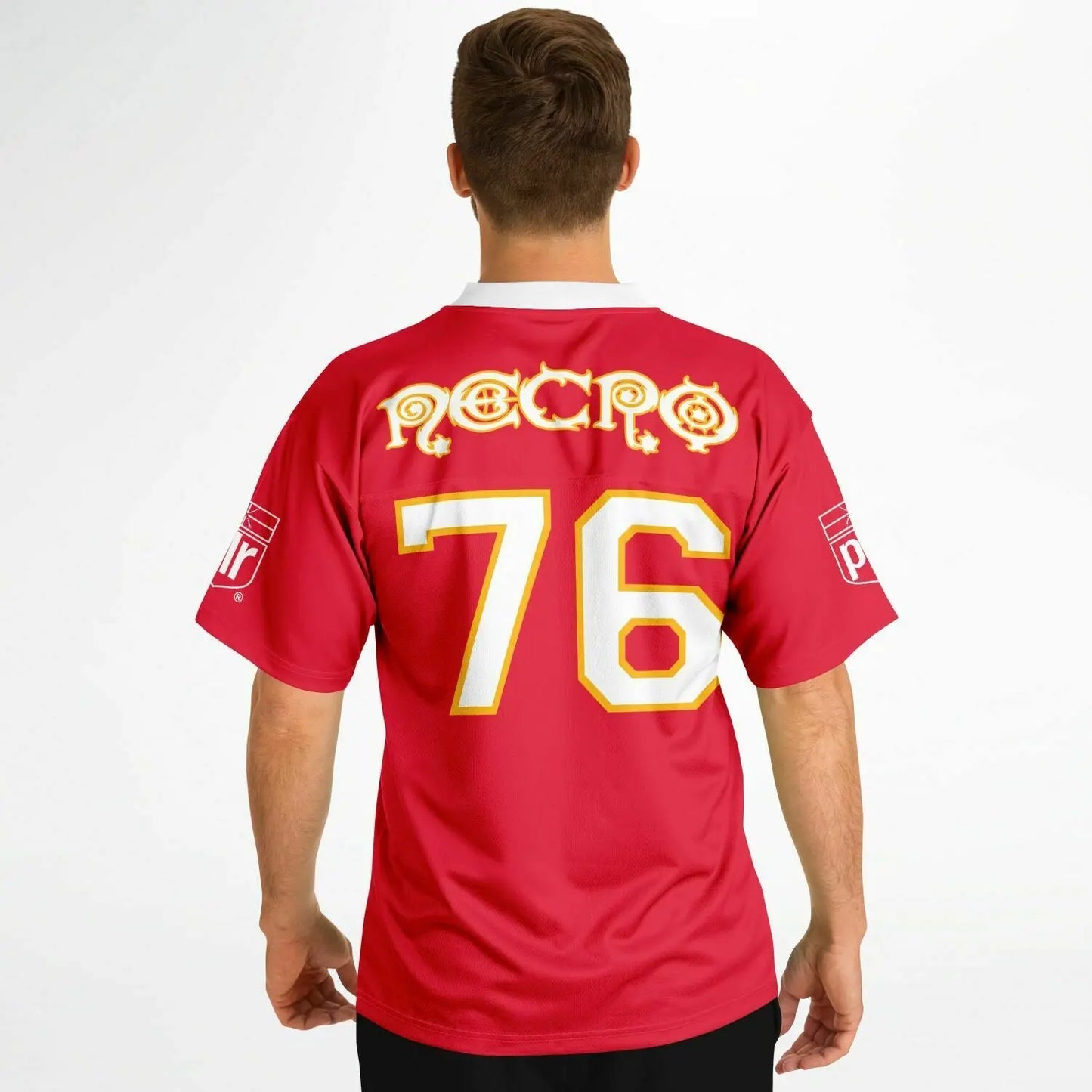 NECRO - N Symbol - Football Jersey (Kansas City Chiefs Colors) NECRO SUPER STORE