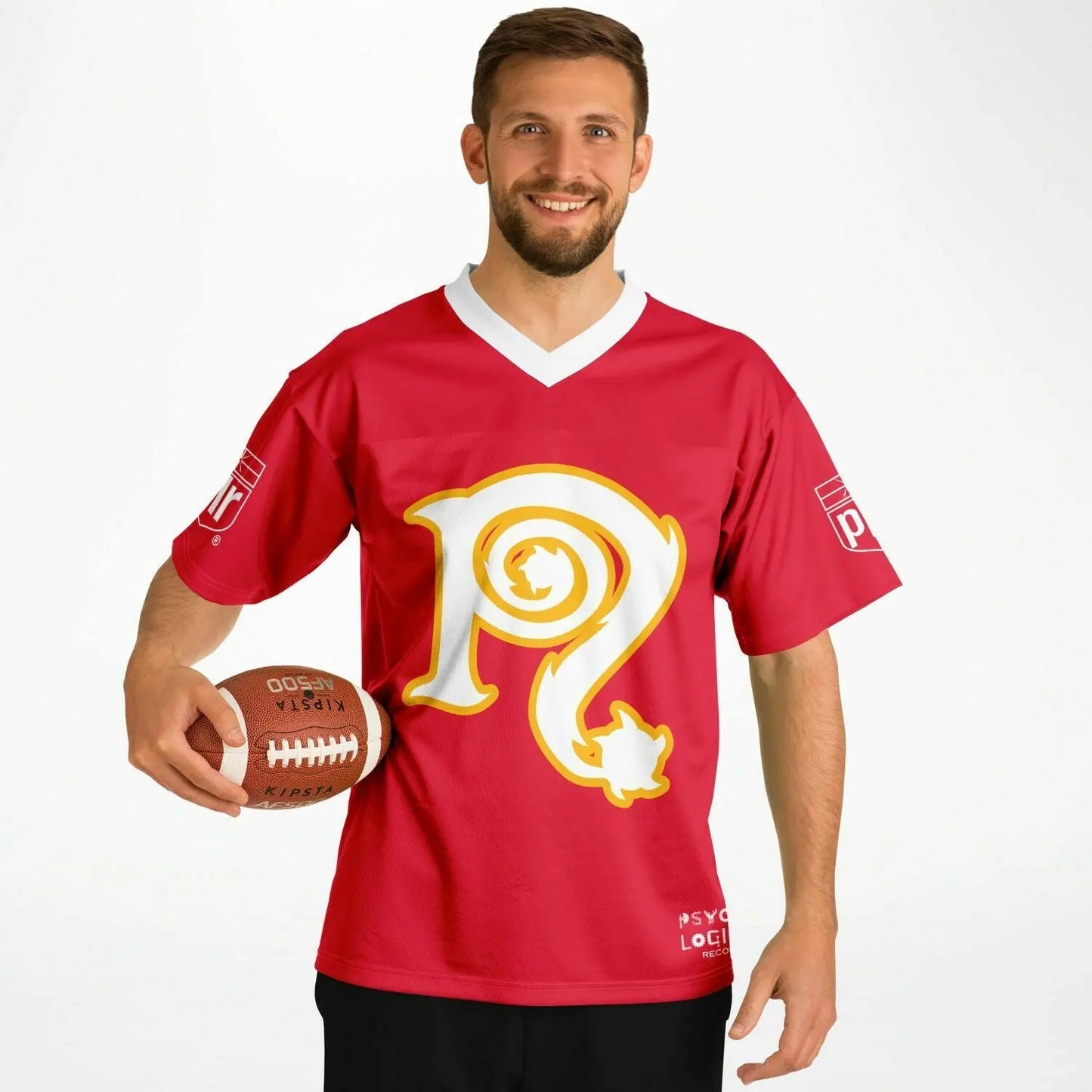 NECRO - N Symbol - Football Jersey (Kansas City Chiefs Colors) NECRO SUPER STORE