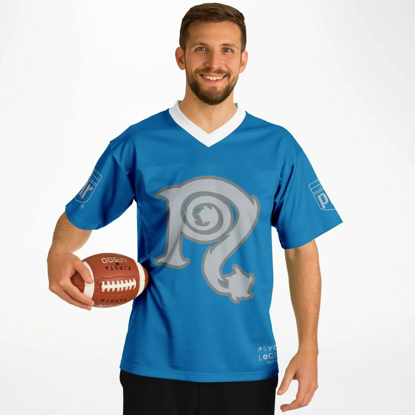 NECRO - N Symbol - Football Jersey (Detroit Lions Colors) NECRO SUPER STORE