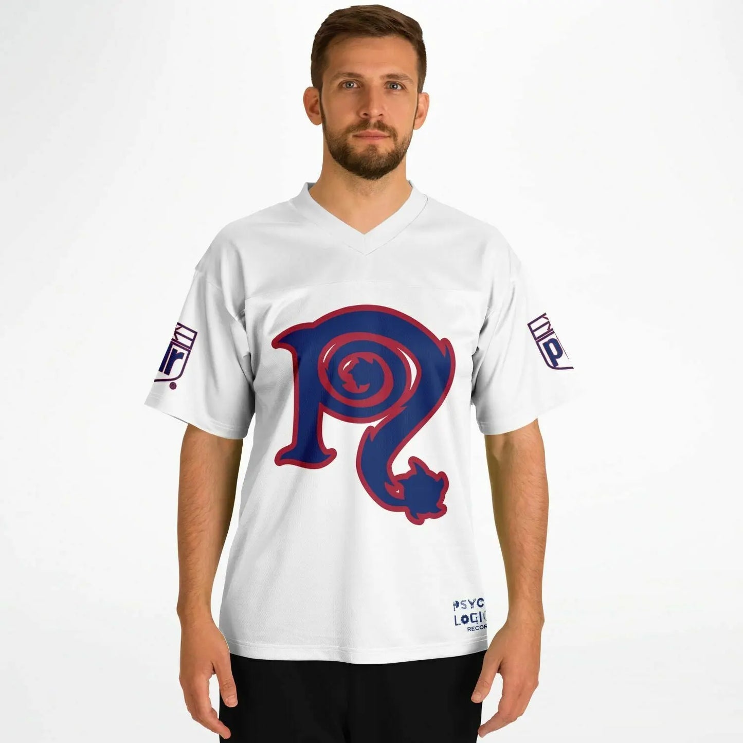 NECRO - N Symbol - Football Jersey (New York Giants Colors) NECRO SUPER STORE