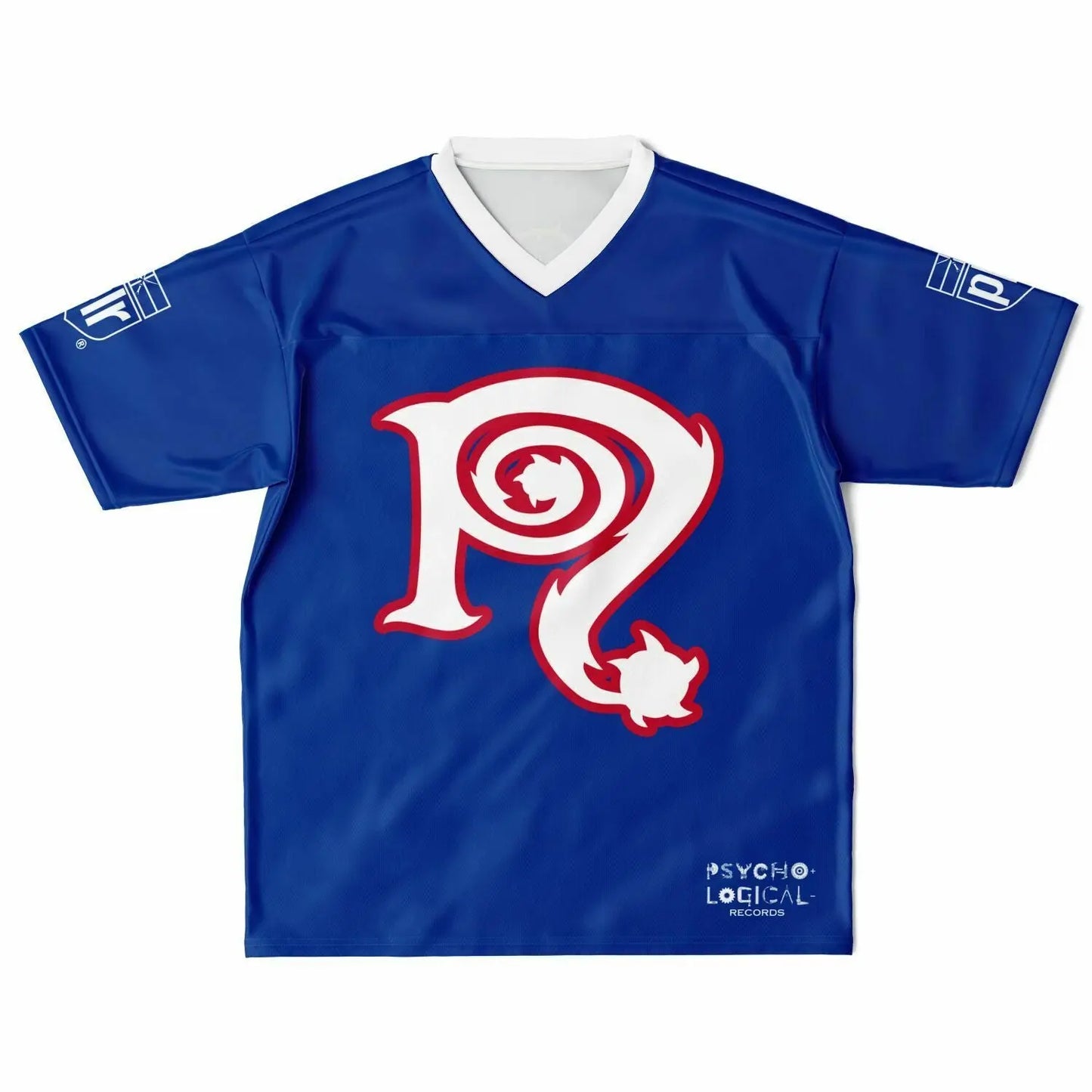 NECRO - N Symbol - Football Jersey (Buffalo Bills Colors) NECRO SUPER STORE