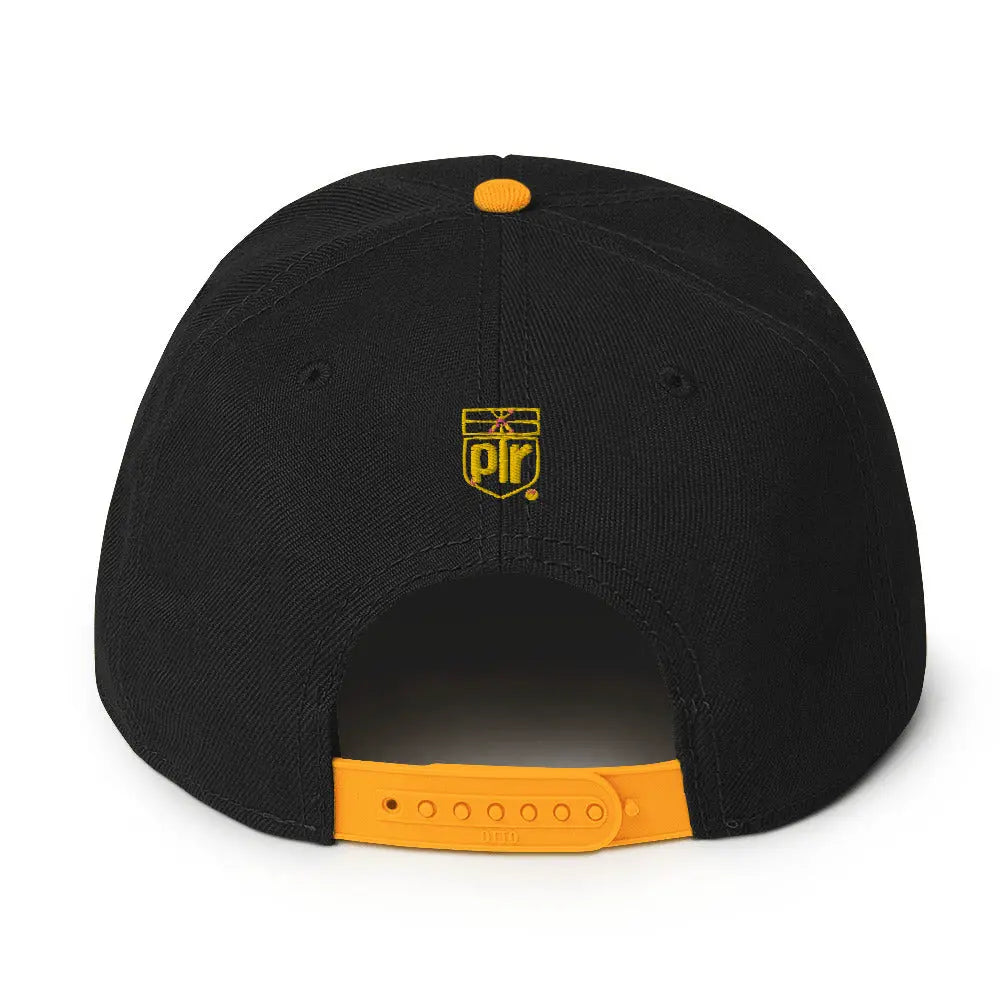 Necro - Yellow Gothic Logo - Snapback Hat - Embroidered NECRO SUPER STORE