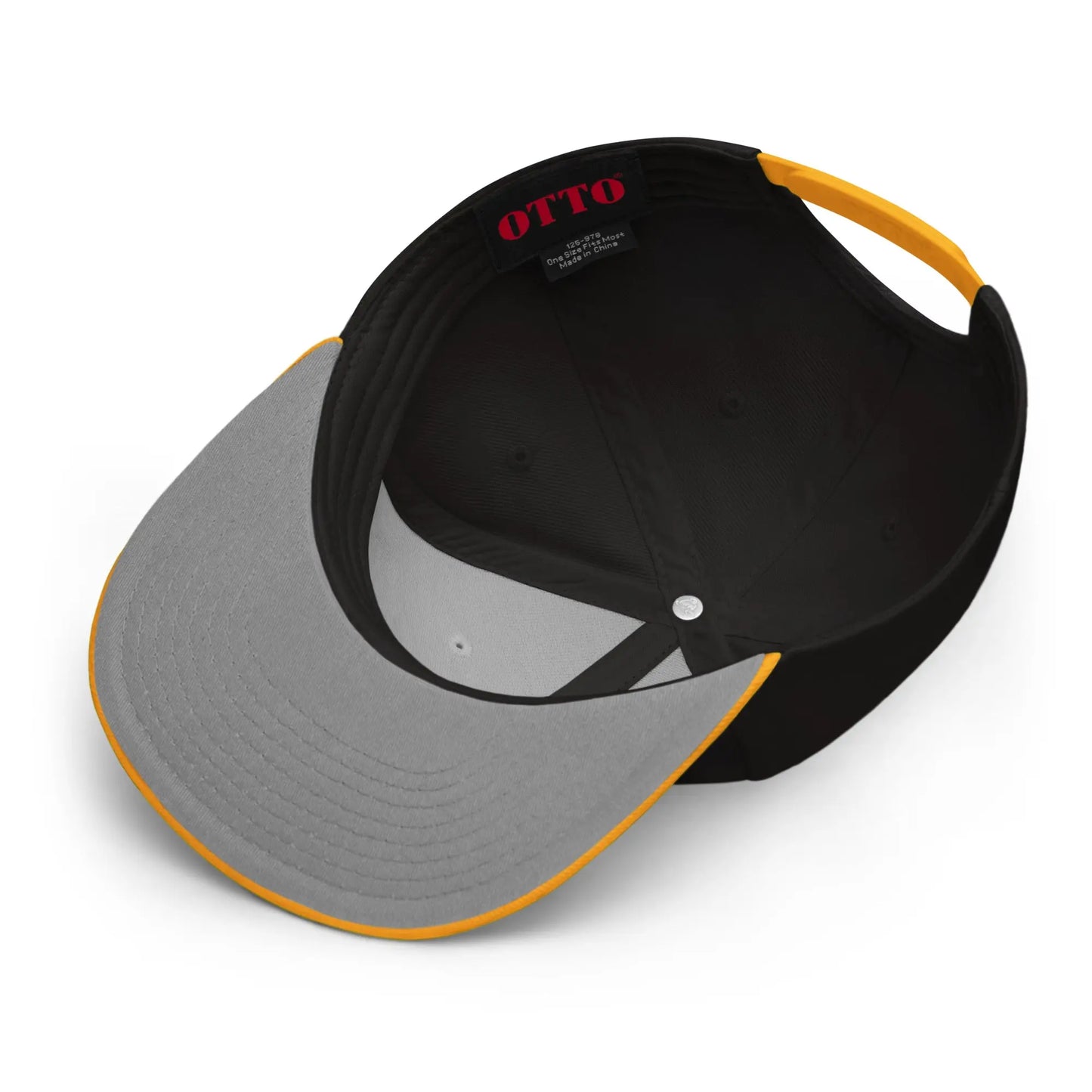 Necro - Yellow Gothic Logo - Snapback Hat - Embroidered NECRO SUPER STORE