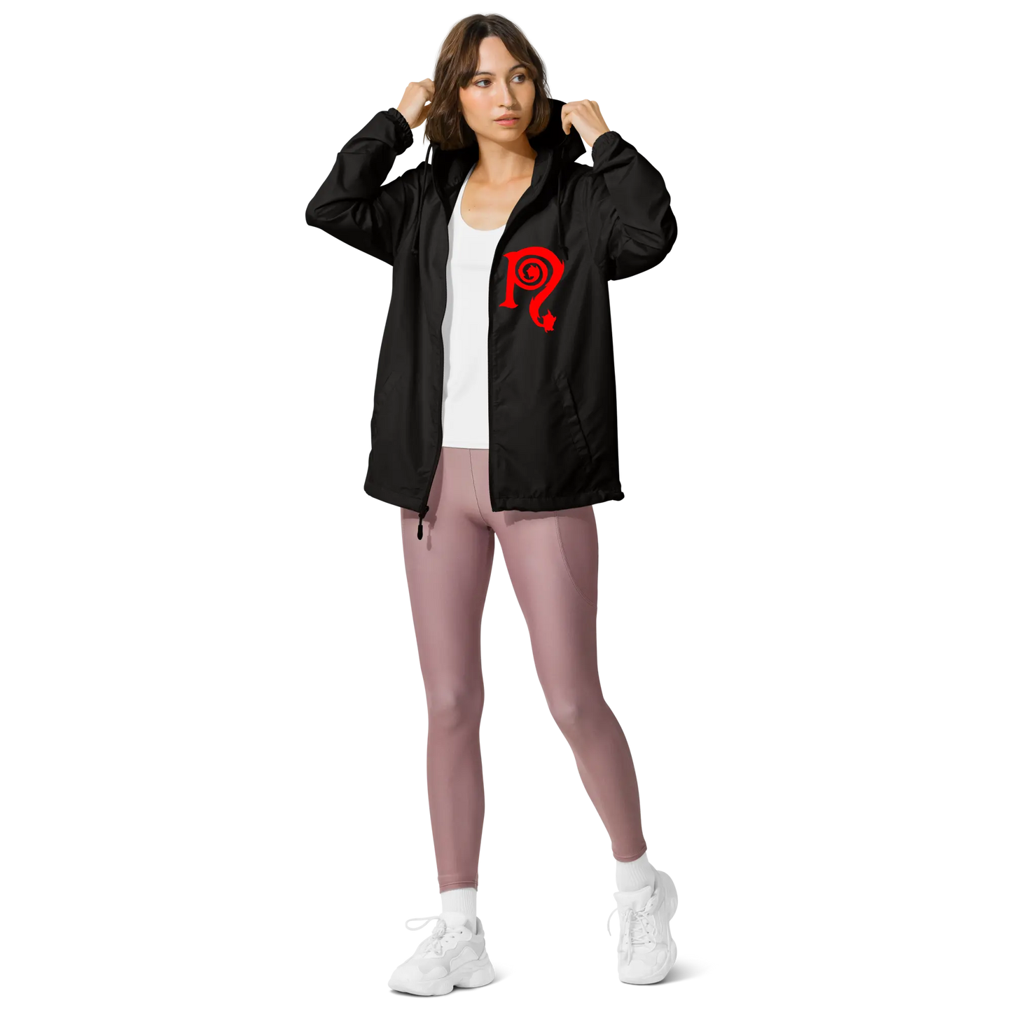 Necro - Red N Unisex Lightweight Zip Up Windbreaker NECRO SUPER STORE