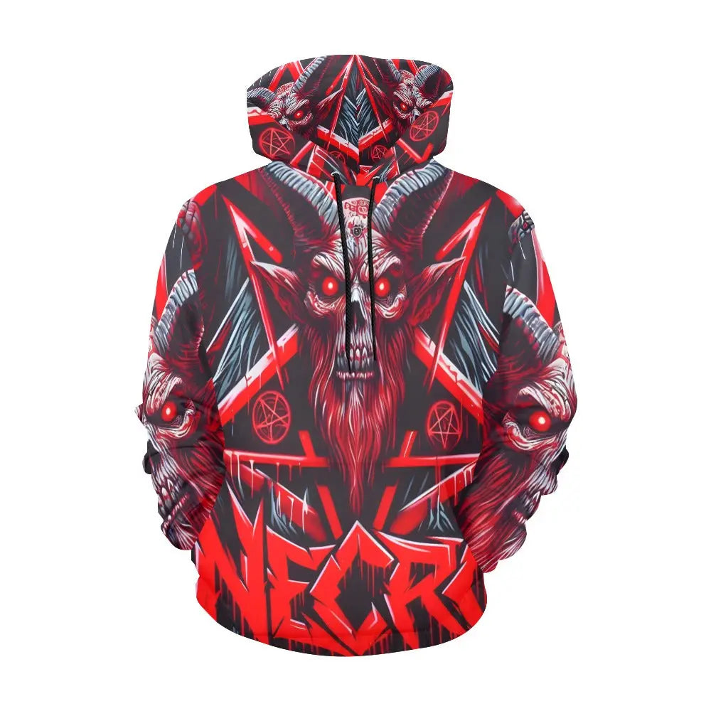 Necro - Satanic - All Over Print Hoodie Inkedjoy