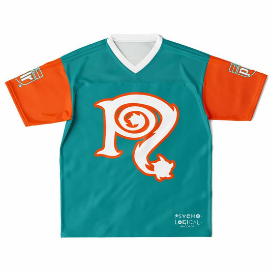 NECRO - N Symbol - Football Jersey  (Miami Dolphins Colors)
