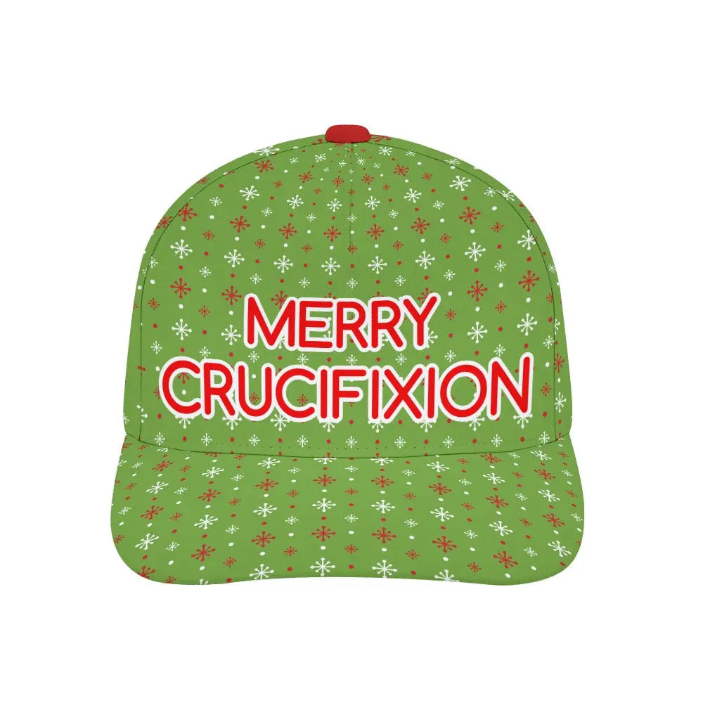 Merry Crucifixion - Green/Red/White - Baseball Cap Inkedjoy