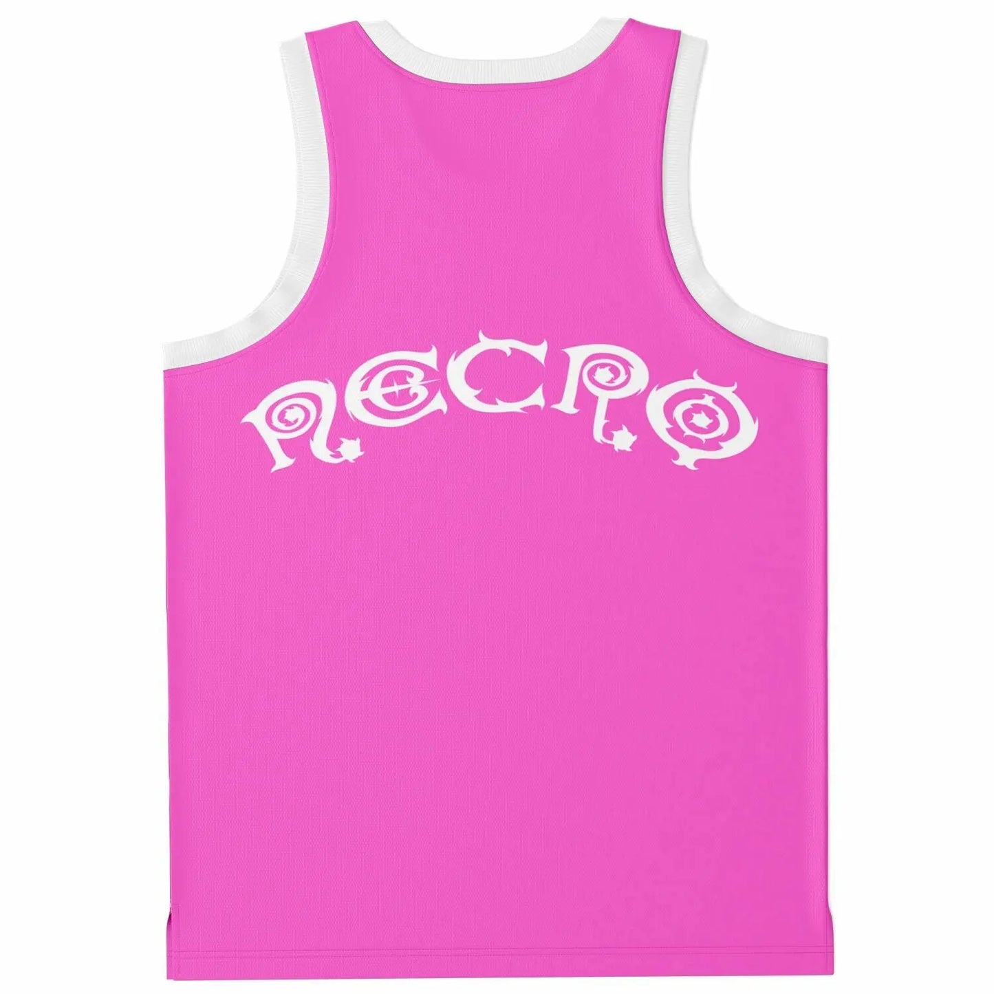 Necro - White Logo Blonde Cheerleader - Basketball Jersey NECRO SUPER STORE