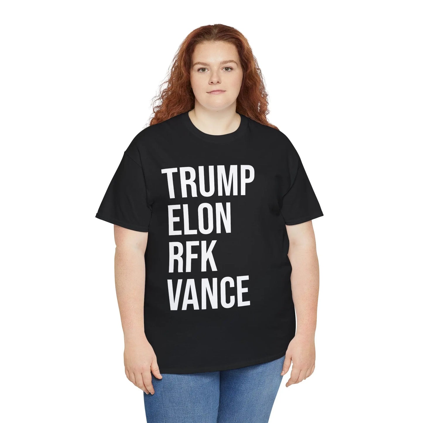 TRUMP - ELON - RFK - VANCE - Heavy Cotton Tee - Gilden 5000 NECRO SUPER STORE