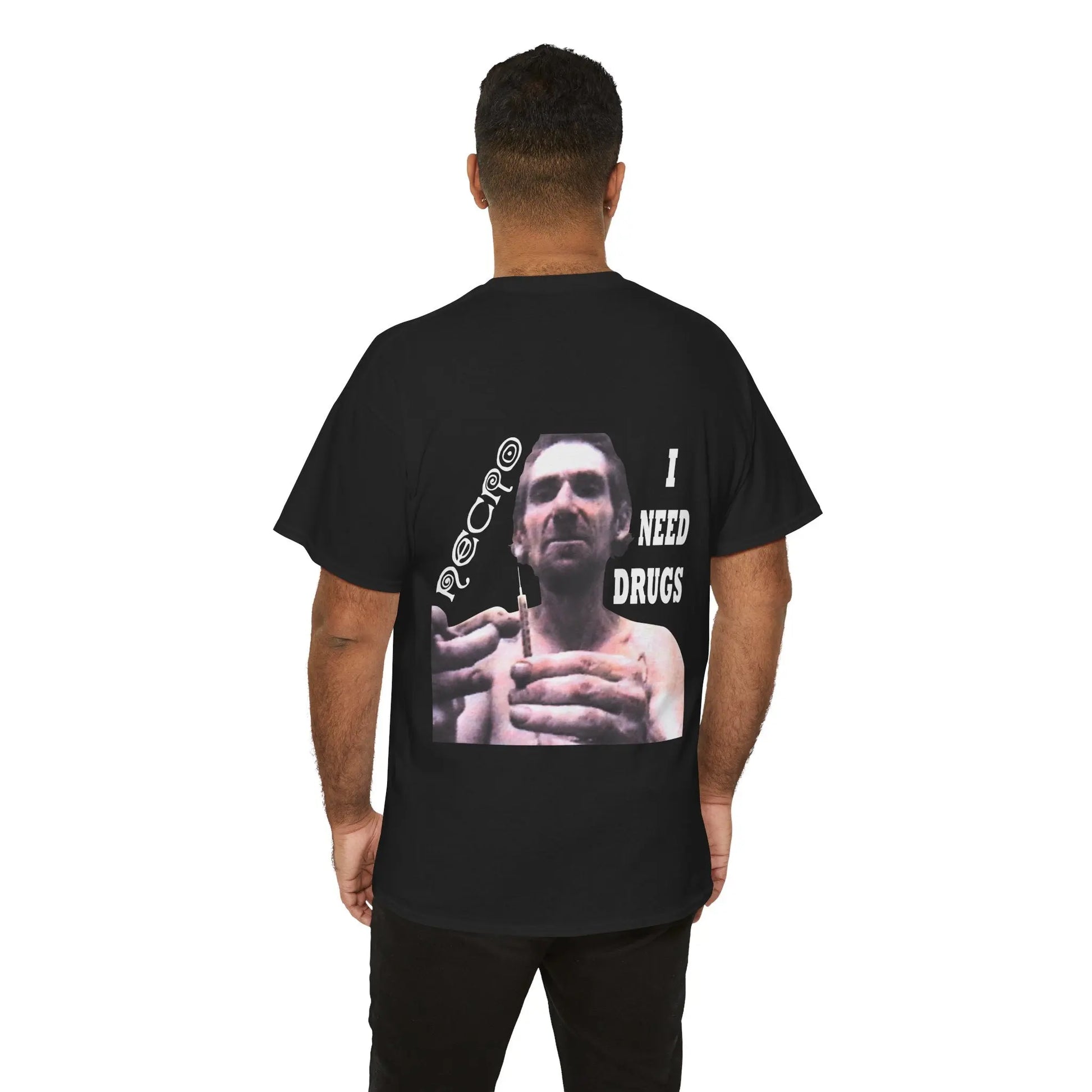 Necro - I Need Drugs OG Shirt - Heavy Cotton Tee - Gilden 5000 Printify