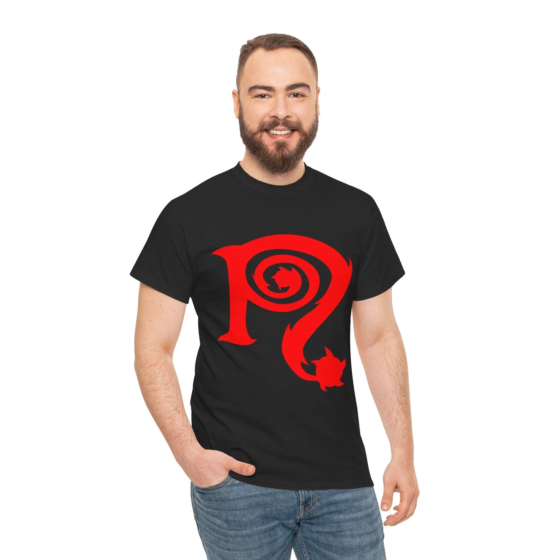 Necro - Red N Symbol  - Heavy Cotton Tee - Gilden 5000 Printify