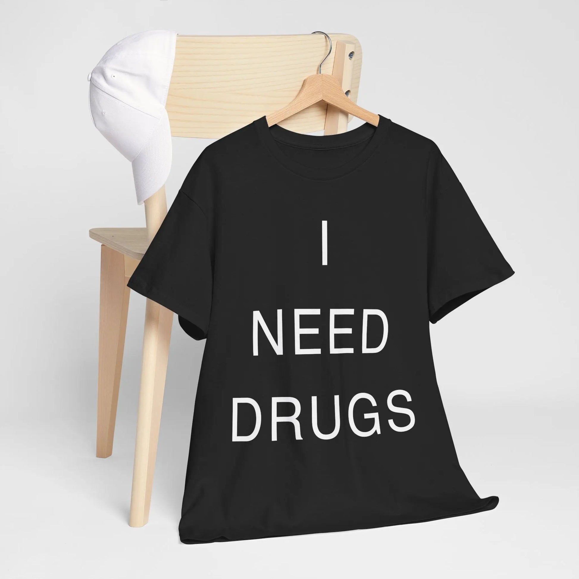 Necro - I Need Drugs OG Shirt - Heavy Cotton Tee - Gilden 5000 Printify