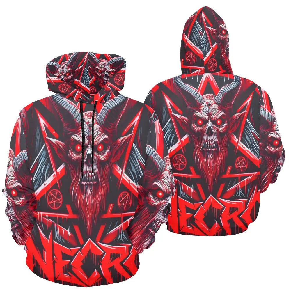 Necro - Satanic - All Over Print Hoodie Inkedjoy