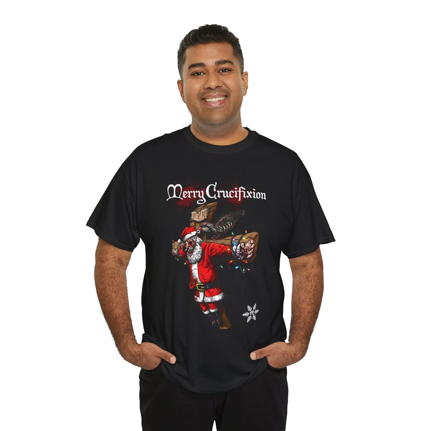 Merry Crucifixion - Heavy Cotton Tee - Gilden 5000 Printify