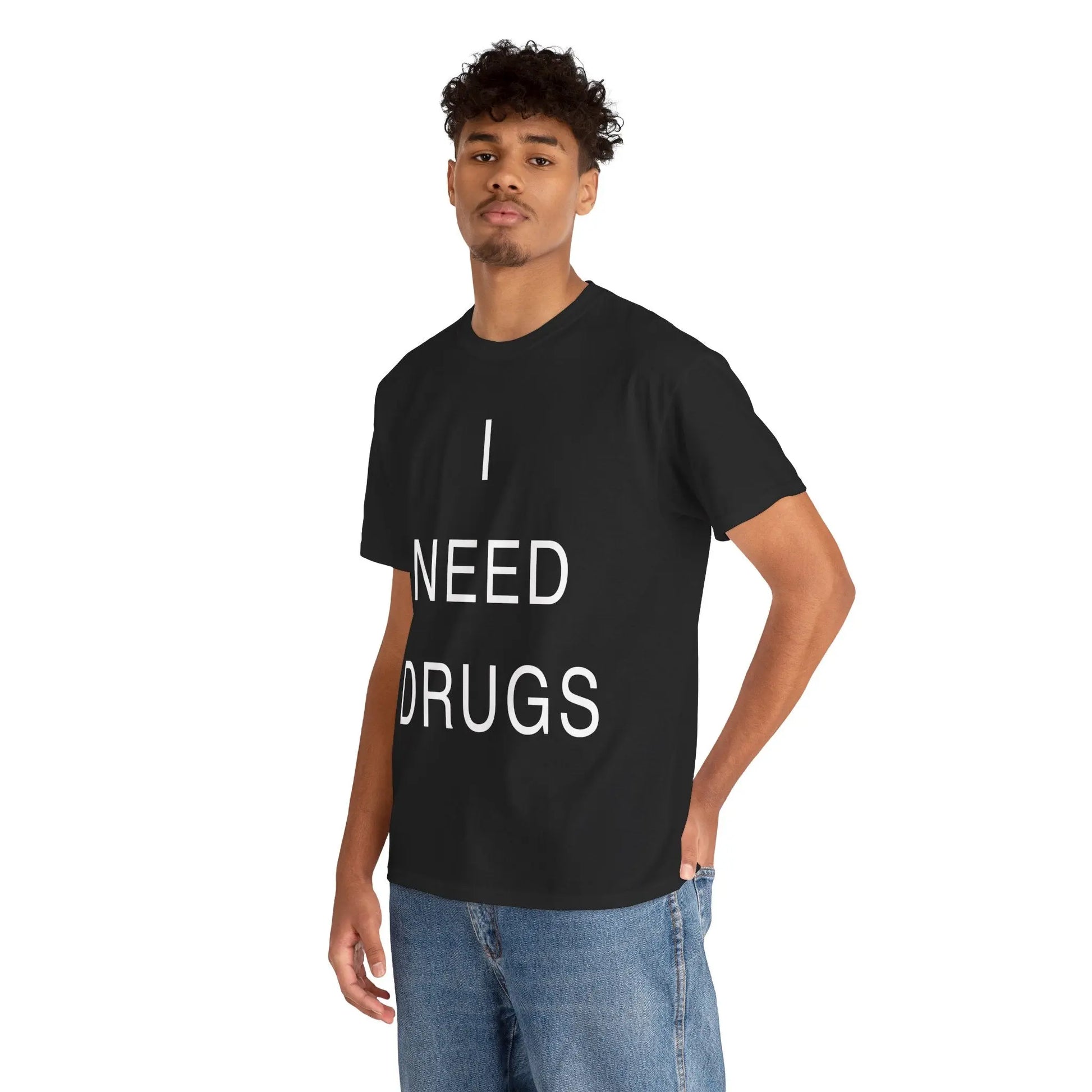 Necro - I Need Drugs OG Shirt - Heavy Cotton Tee - Gilden 5000 Printify