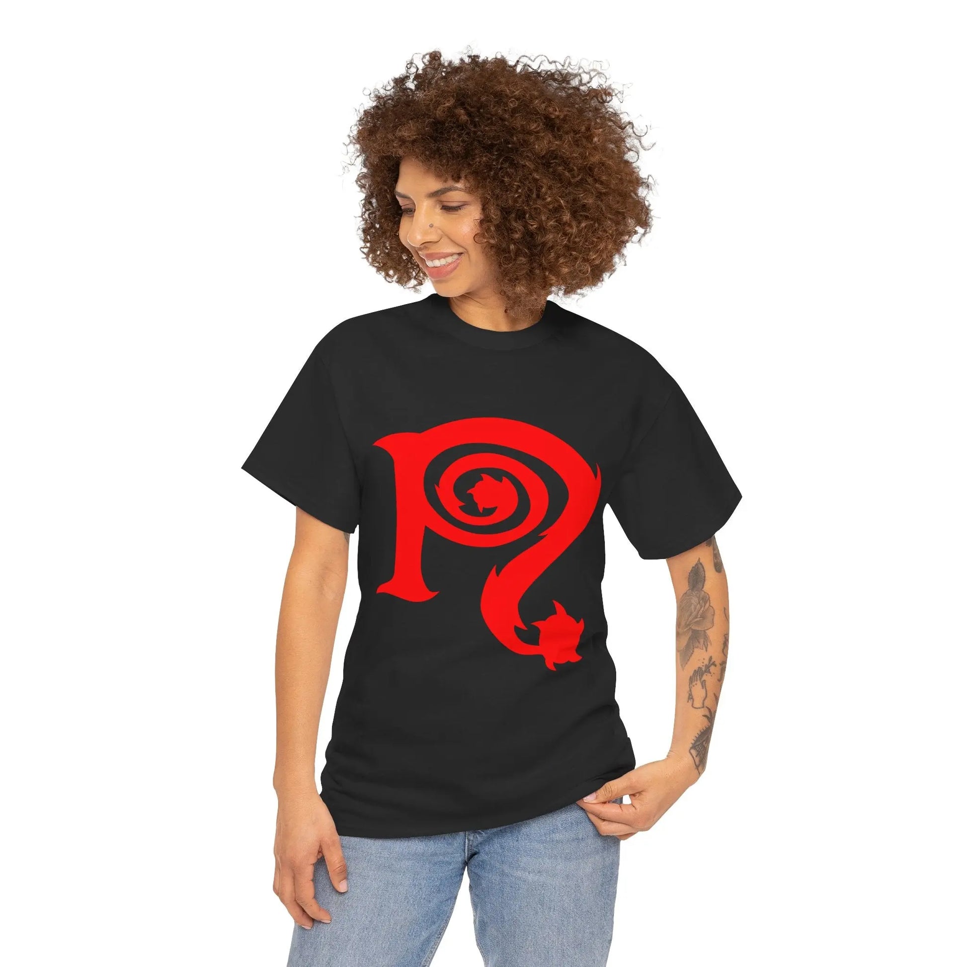 Necro - Red N Symbol  - Heavy Cotton Tee - Gilden 5000 Printify