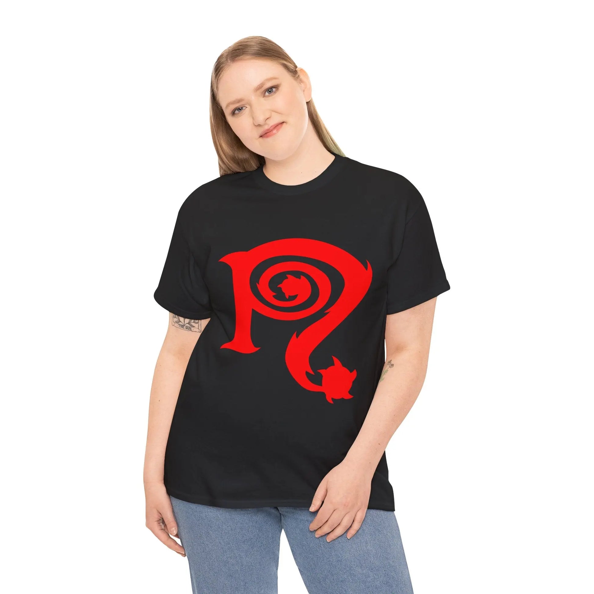 Necro - Red N Symbol  - Heavy Cotton Tee - Gilden 5000 Printify