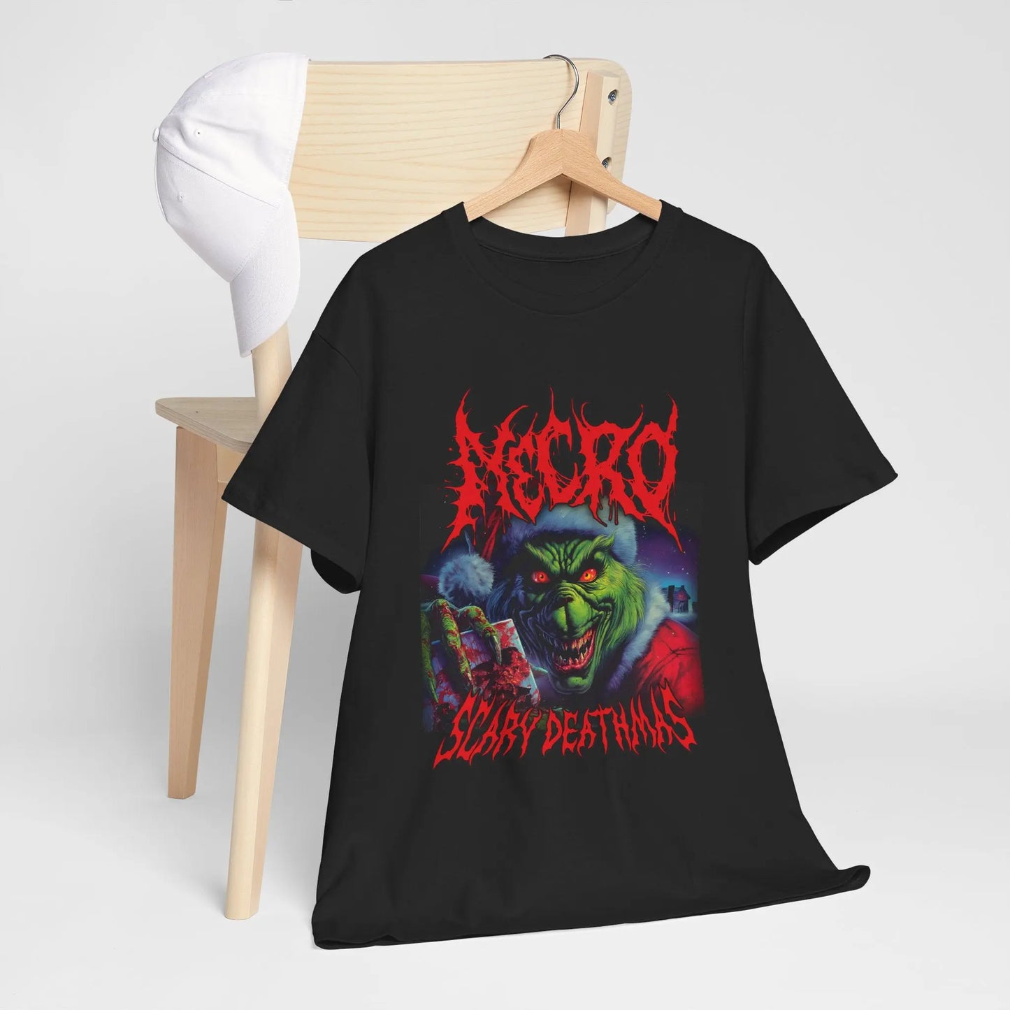 Necro - Scary Deathmas - Heavy Cotton Tee - Gilden 5000 Printify