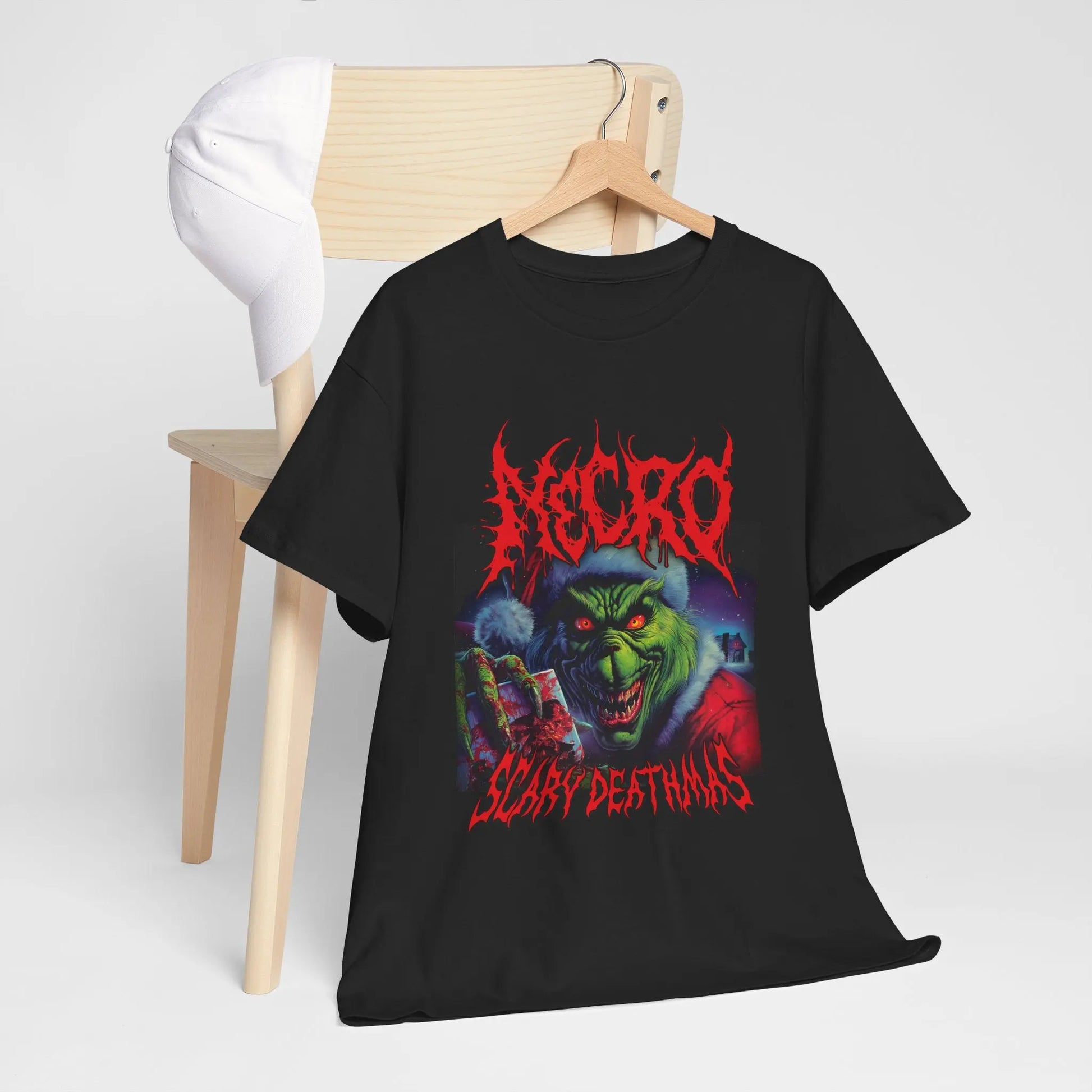 Necro - Scary Deathmas - Heavy Cotton Tee - Gilden 5000 Printify