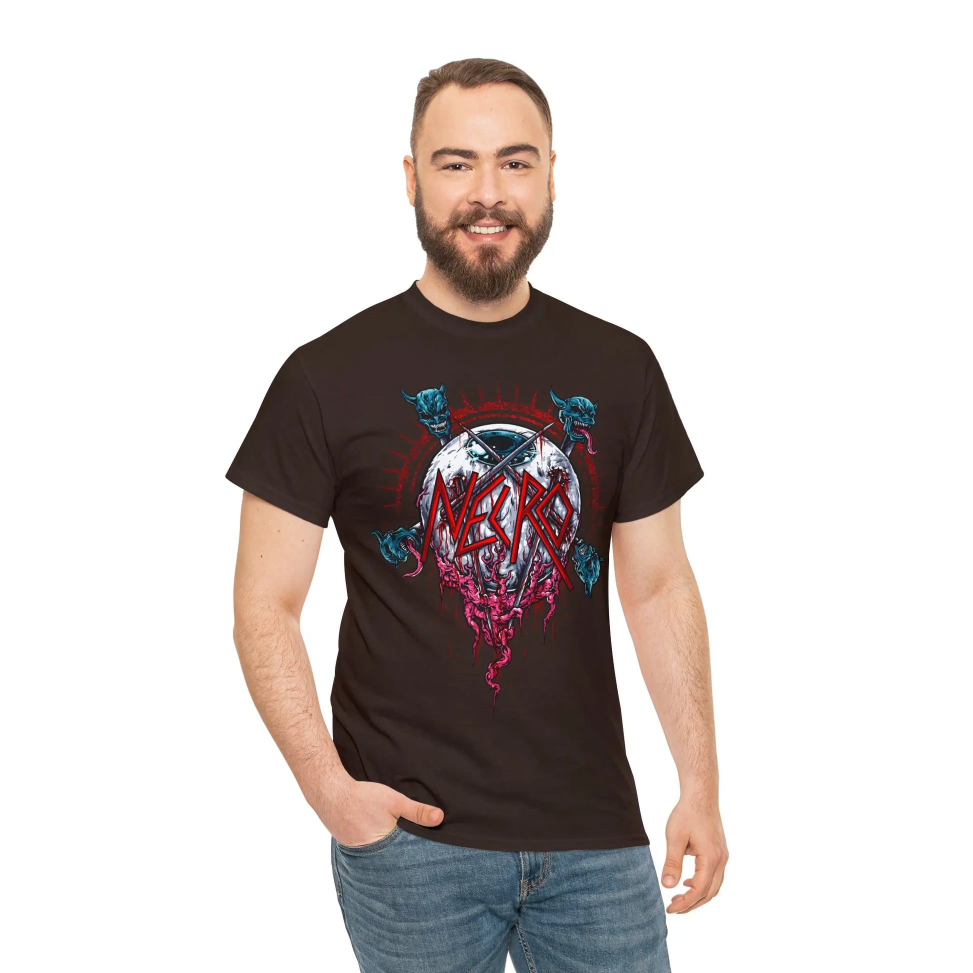 Necro - Slayer Pentagram - Heavy Cotton Tee - Gilden 5000 - NECRO SUPER STORE