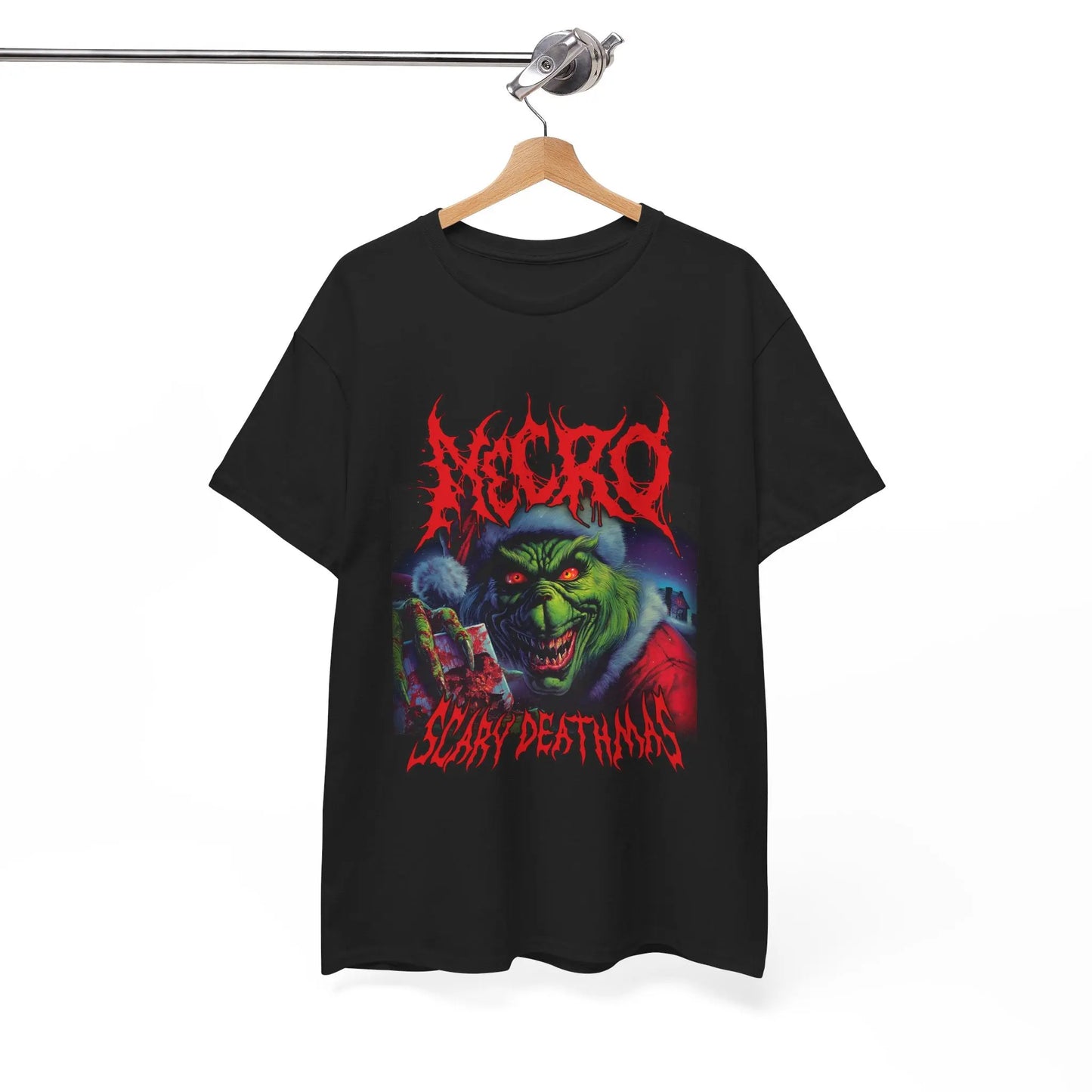 Necro - Scary Deathmas - Heavy Cotton Tee - Gilden 5000 Printify