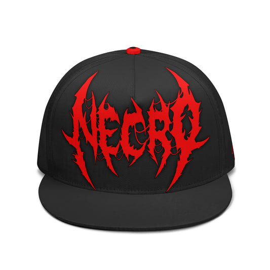 Necro - Red Death Metal Logo - Snapback Hat