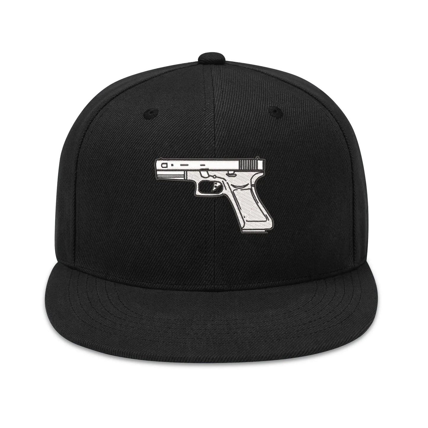 Necro - White Gat on Blk - Four Sides Embroidered Hip-Hop Hat NECRO SUPER STORE