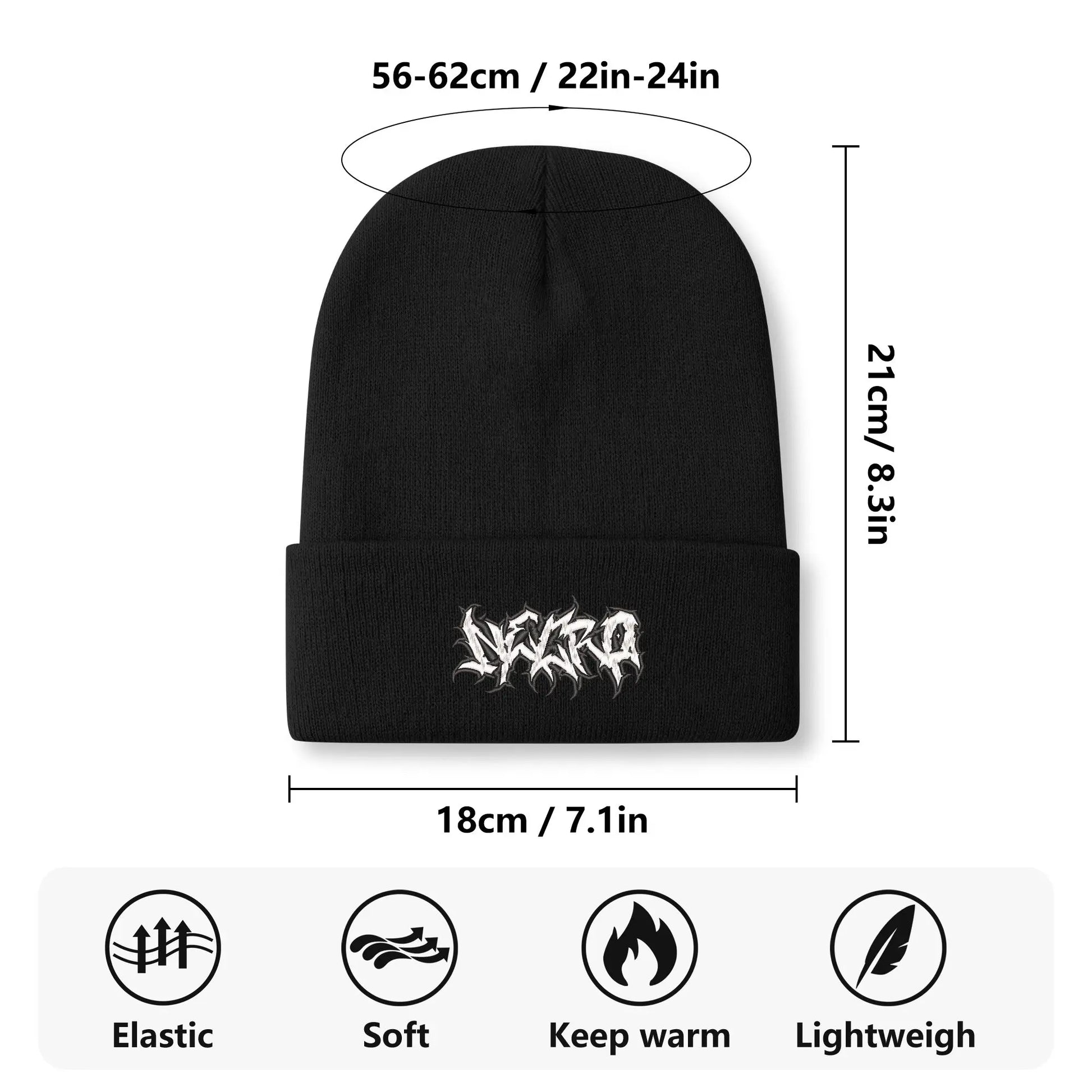 Necro - Graffiti Death Metal Logo - Embroidered Knitted Hat - NECRO SUPER STORE