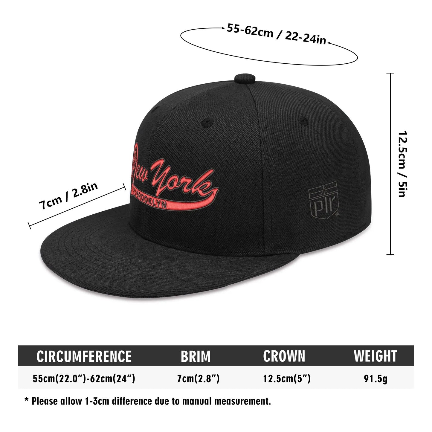 Necro - New York Brooklyn Red/Blk - Three Sides Embroidered Hip-Hop Hat NECRO SUPER STORE