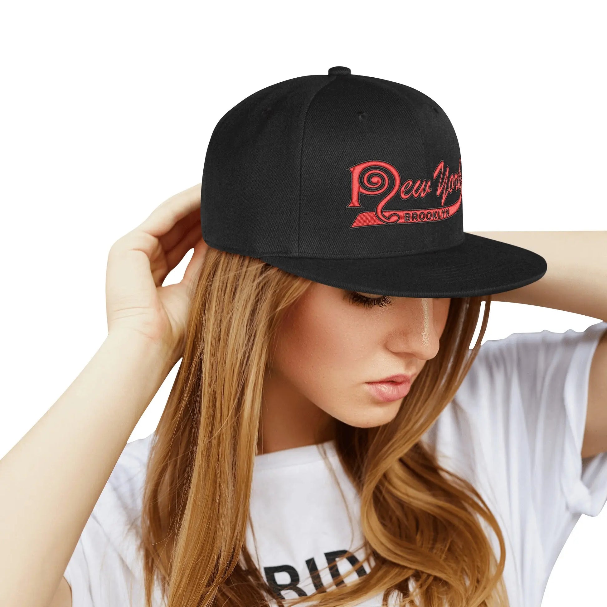 Necro - New York Brooklyn Red/Blk - Three Sides Embroidered Hip-Hop Hat NECRO SUPER STORE